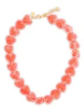 Crystal Haze Jelly Heart 18K gold-plated necklace - Red