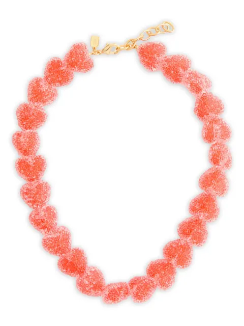 Crystal Haze collar Jelly Heart bañado en oro de 18kt