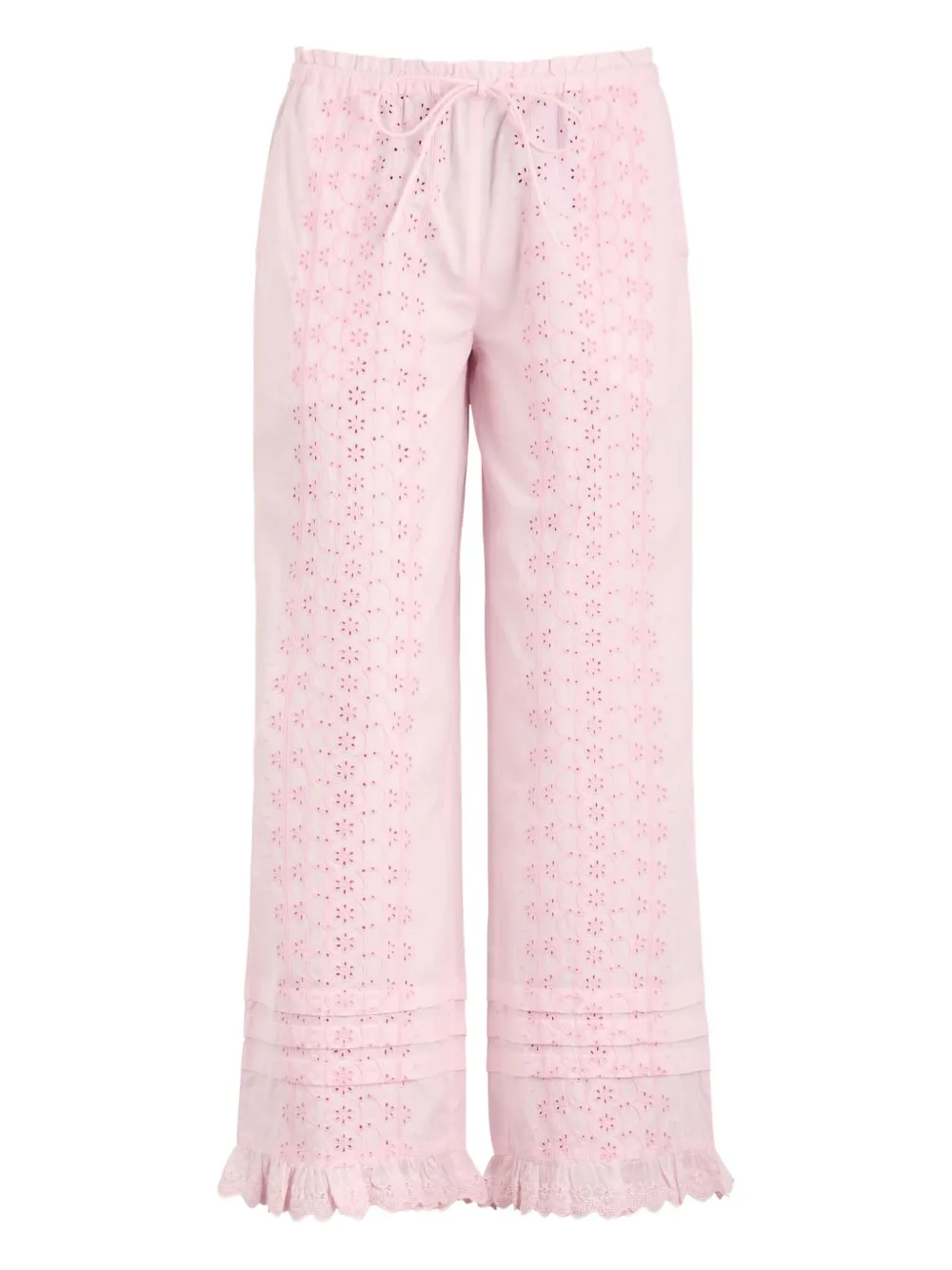 Damson Madder Lucinda Broderie Trousers In Pink