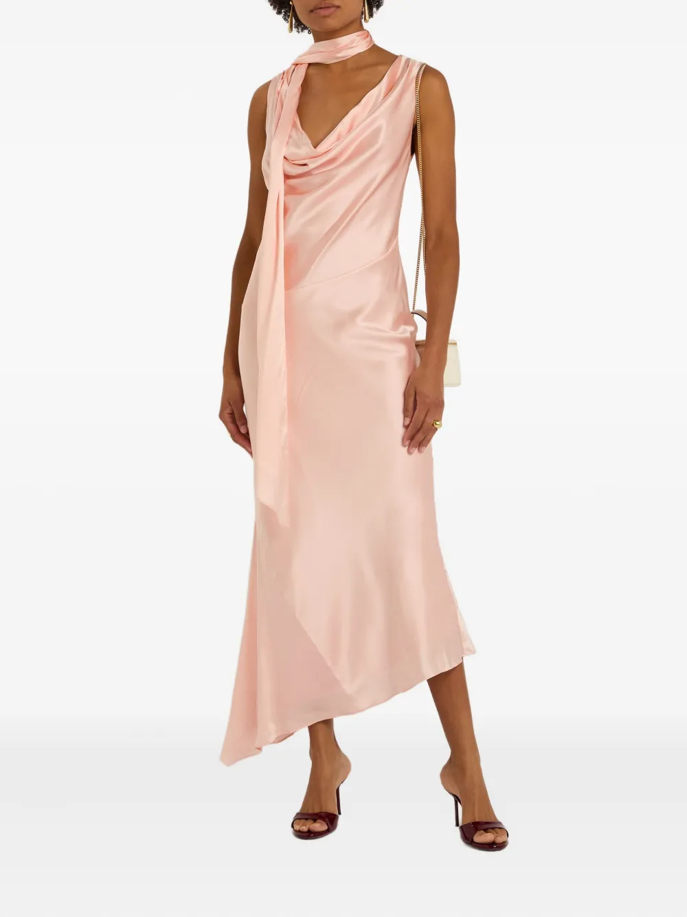De La Vali Thebe midi-jurk - Roze