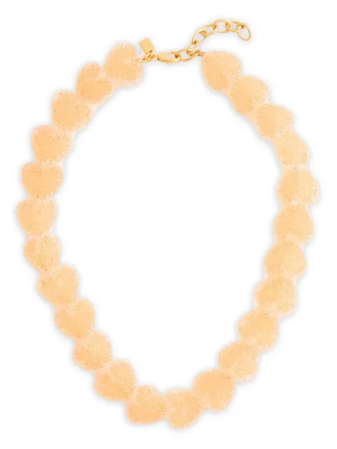 Crystal Haze collar Jelly Heart bañado en oro de 18kt