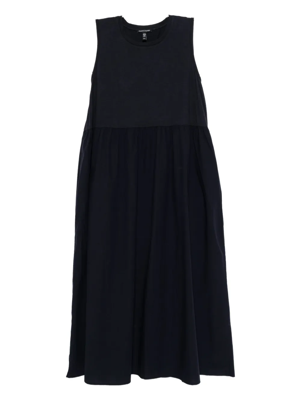 Eileen Fisher Washed Organic Cotton Dress In Blue
