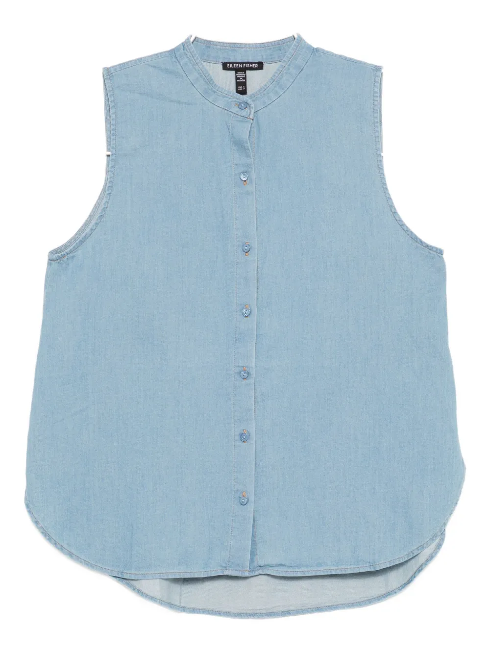 Eileen Fisher Camicia smanicata in cotone biologico - Blu