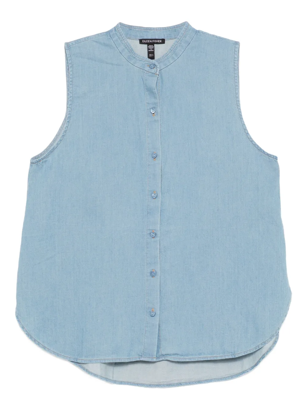 Eileen Fisher Camicia smanicata in cotone biologico - Blu