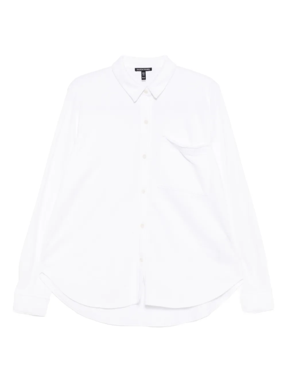 Eileen Fisher organic cotton terry classic collar shirt | White | Image 1