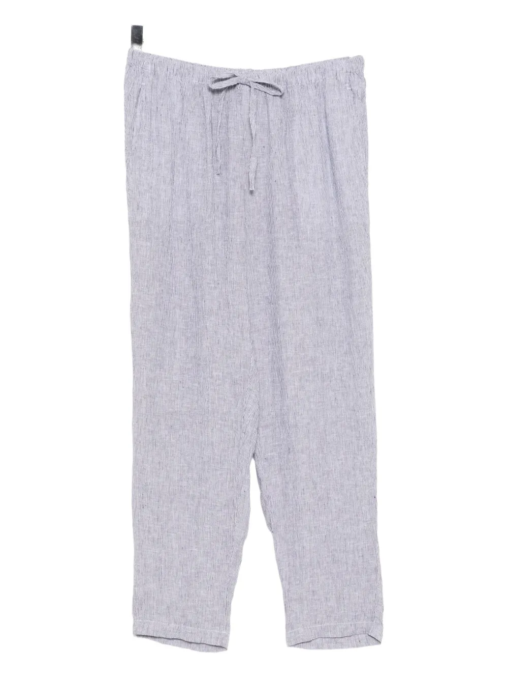Eileen Fisher Linen Cropped Trousers In Gray