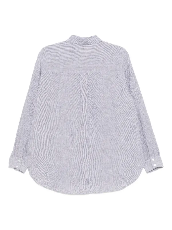 Eileen Fisher Linen Striped Shirt Grey FARFETCH IN - Main Image