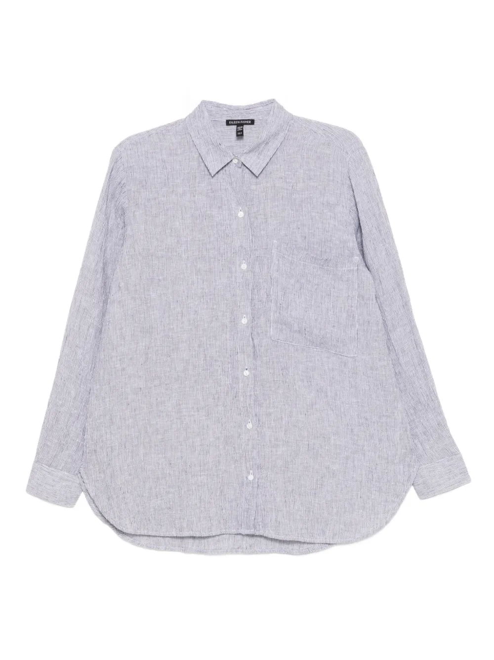 Eileen Fisher linen striped shirt | Grey | Image 1