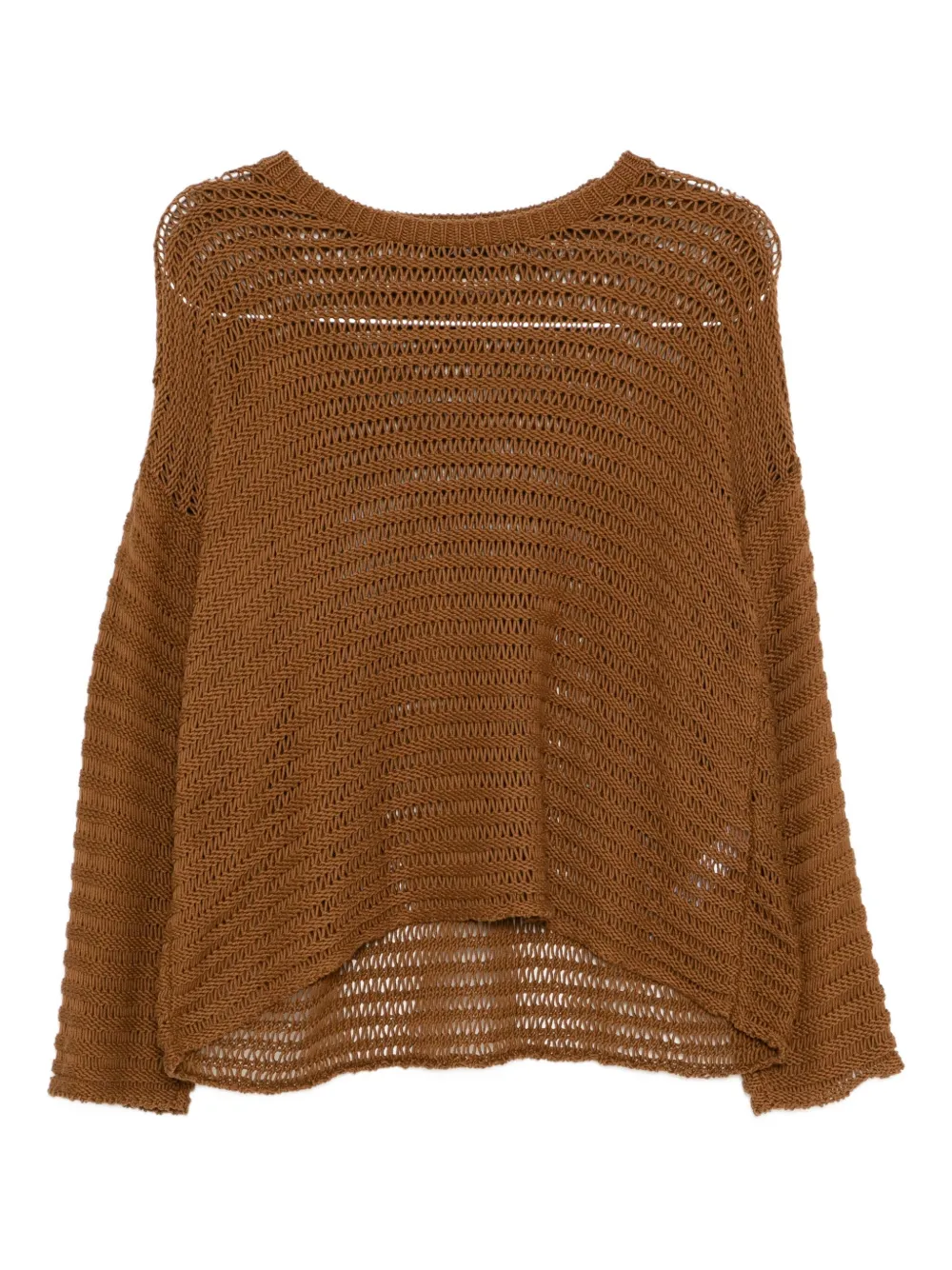 Eileen Fisher Cotton-cord Top In Brown