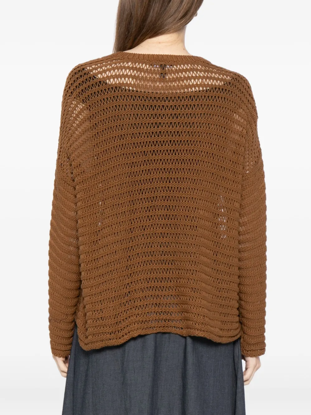 Eileen Fisher Cotton-cord Top In Brown