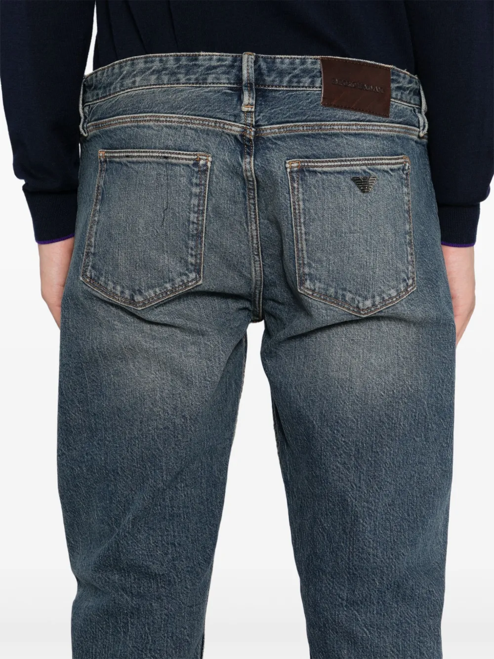 Emporio Armani J75 slim-fit jeans Blauw