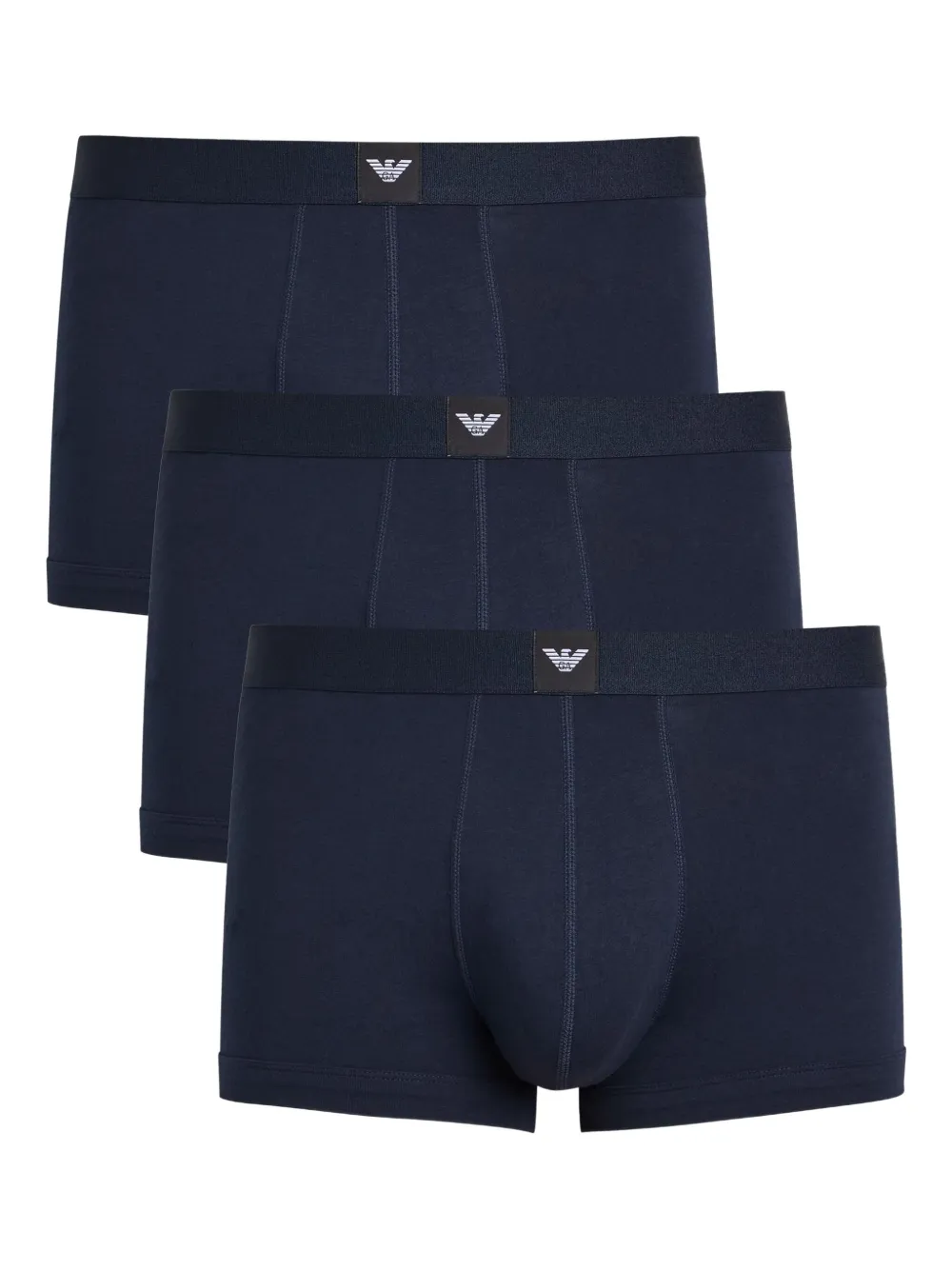 Emporio Armani logo-label boxers (pack of three) | Blue | Image 1