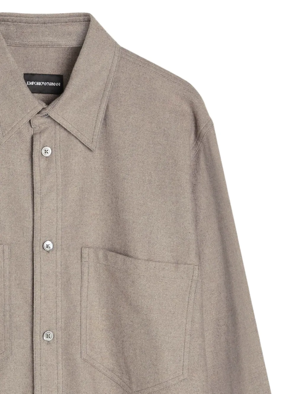 Emporio Armani Ruimvallend overhemd - Beige