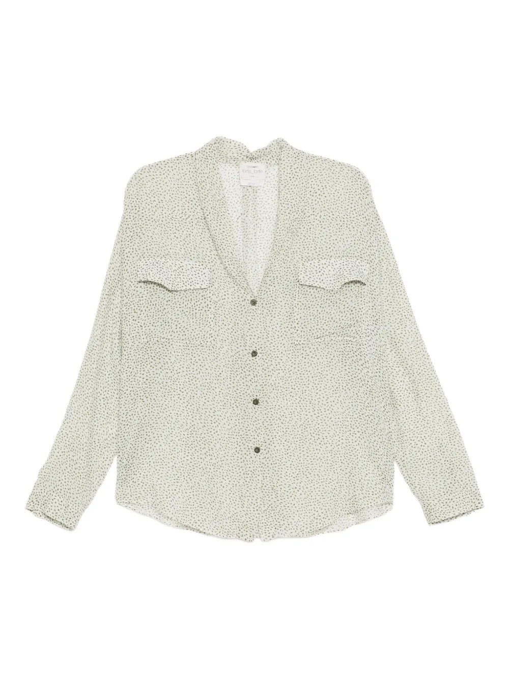 Forte Forte petite-pois print voile shirt | Green | Image 1