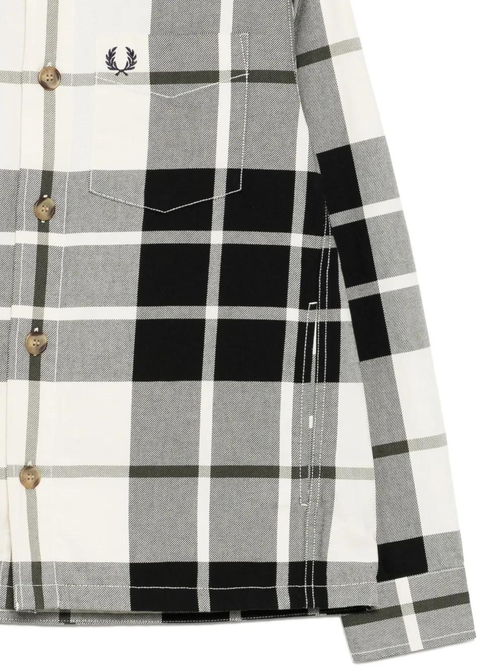 Fred Perry Overhemd met tartan ruit Zwart