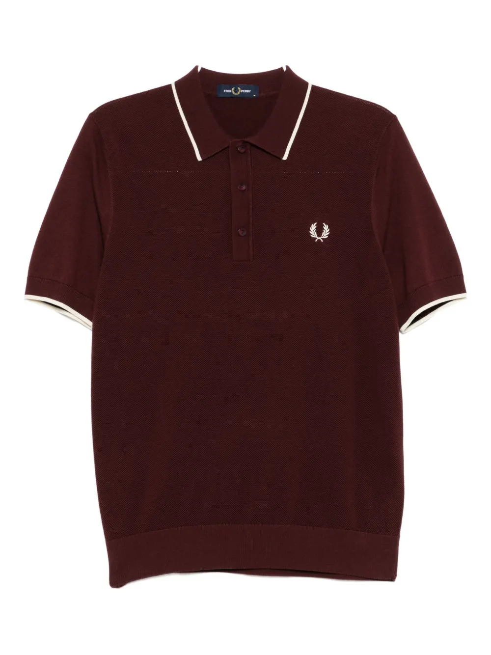 Fred Perry Logo-embroidered Polo Shirt In Burgundy