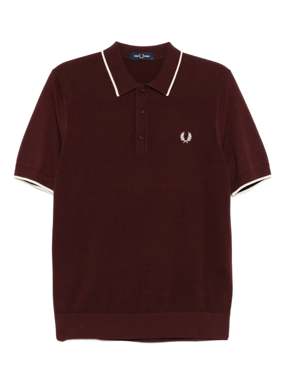 Fred Perry logo-embroidered polo shirt | Red | Image 1