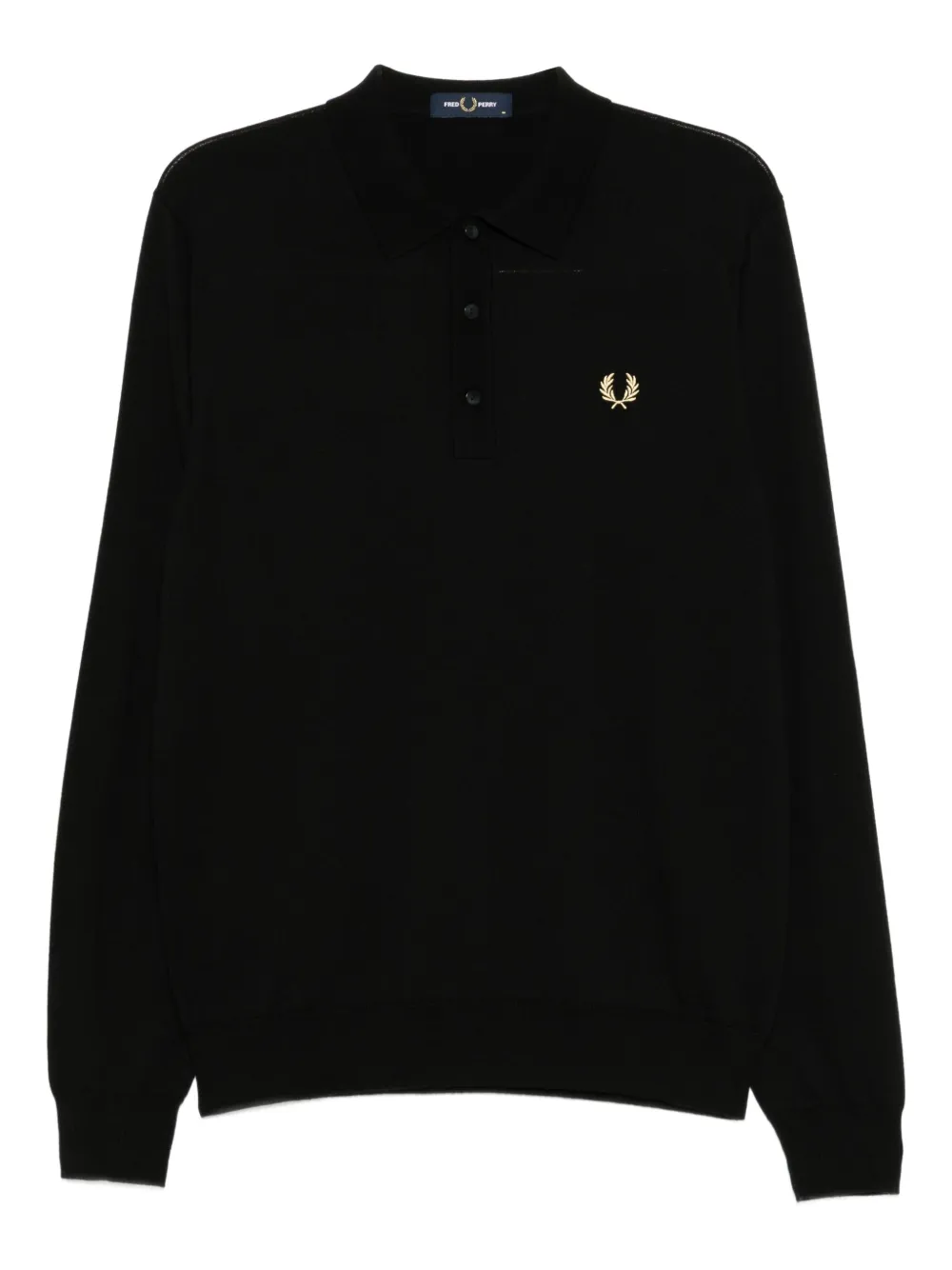 Fred Perry logo-embroidered polo shirt | Black | Image 1