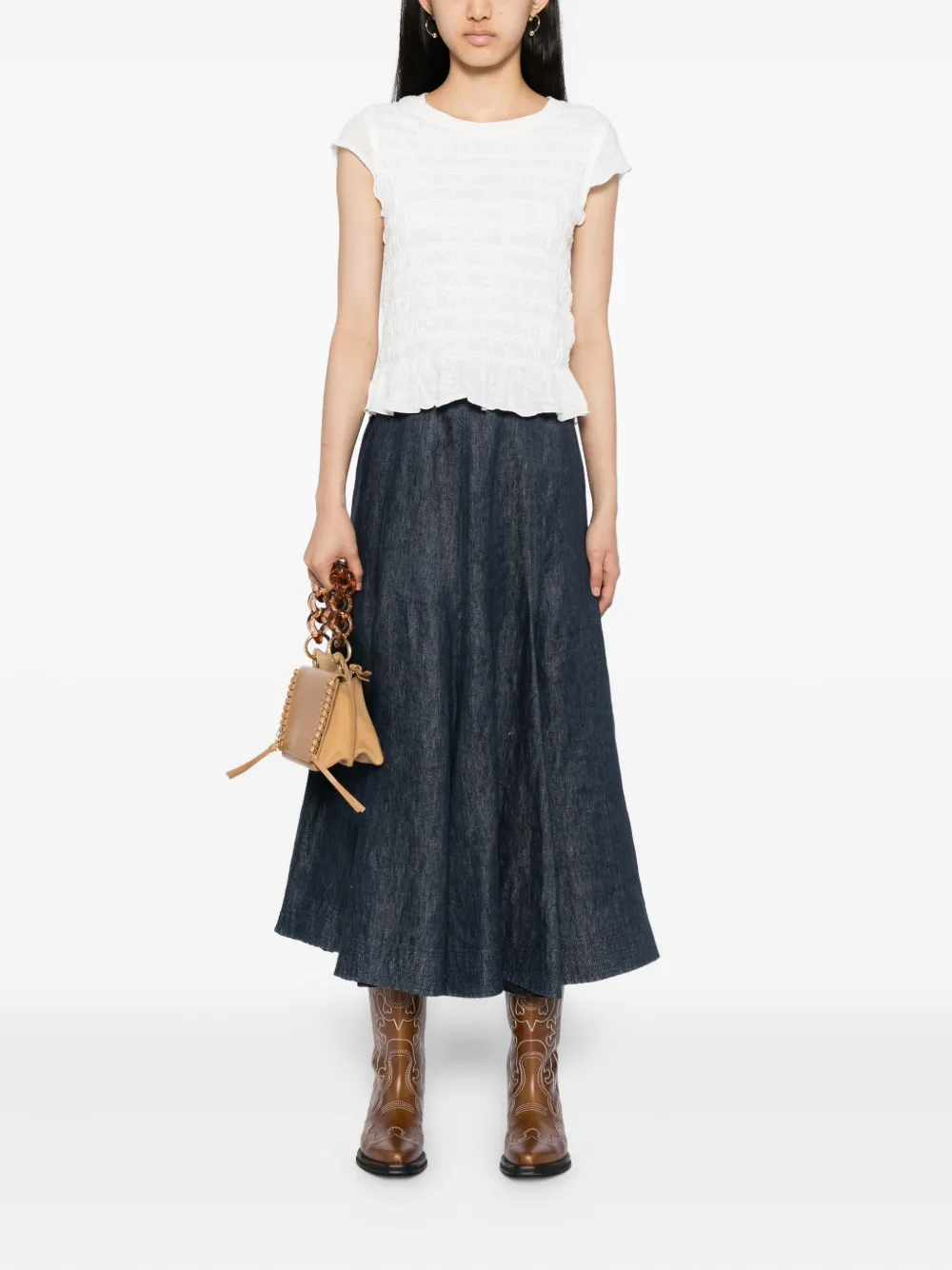 Free People Sylvie T-shirt In White