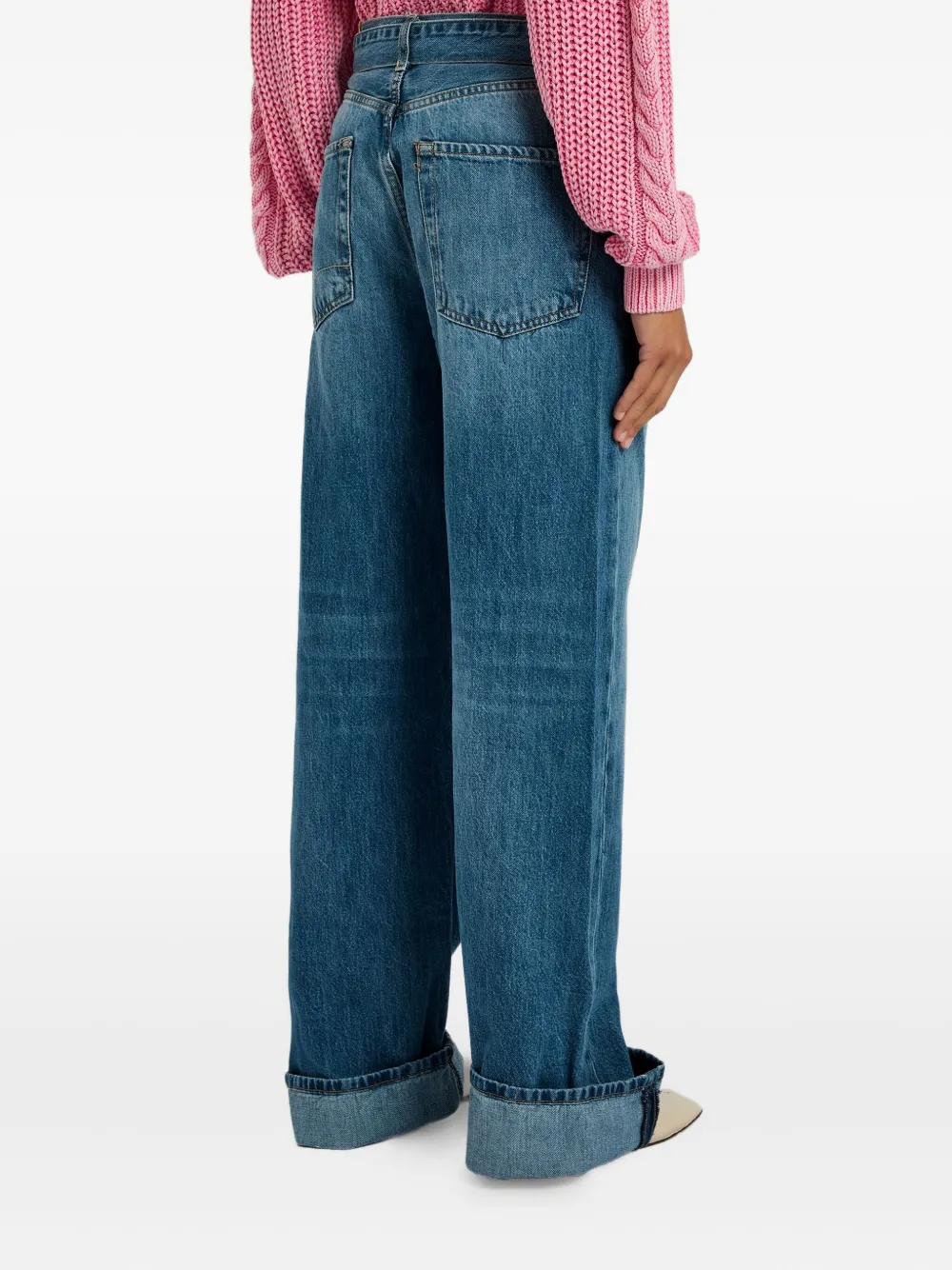 Free People East Bay jeans met cuffs Blauw