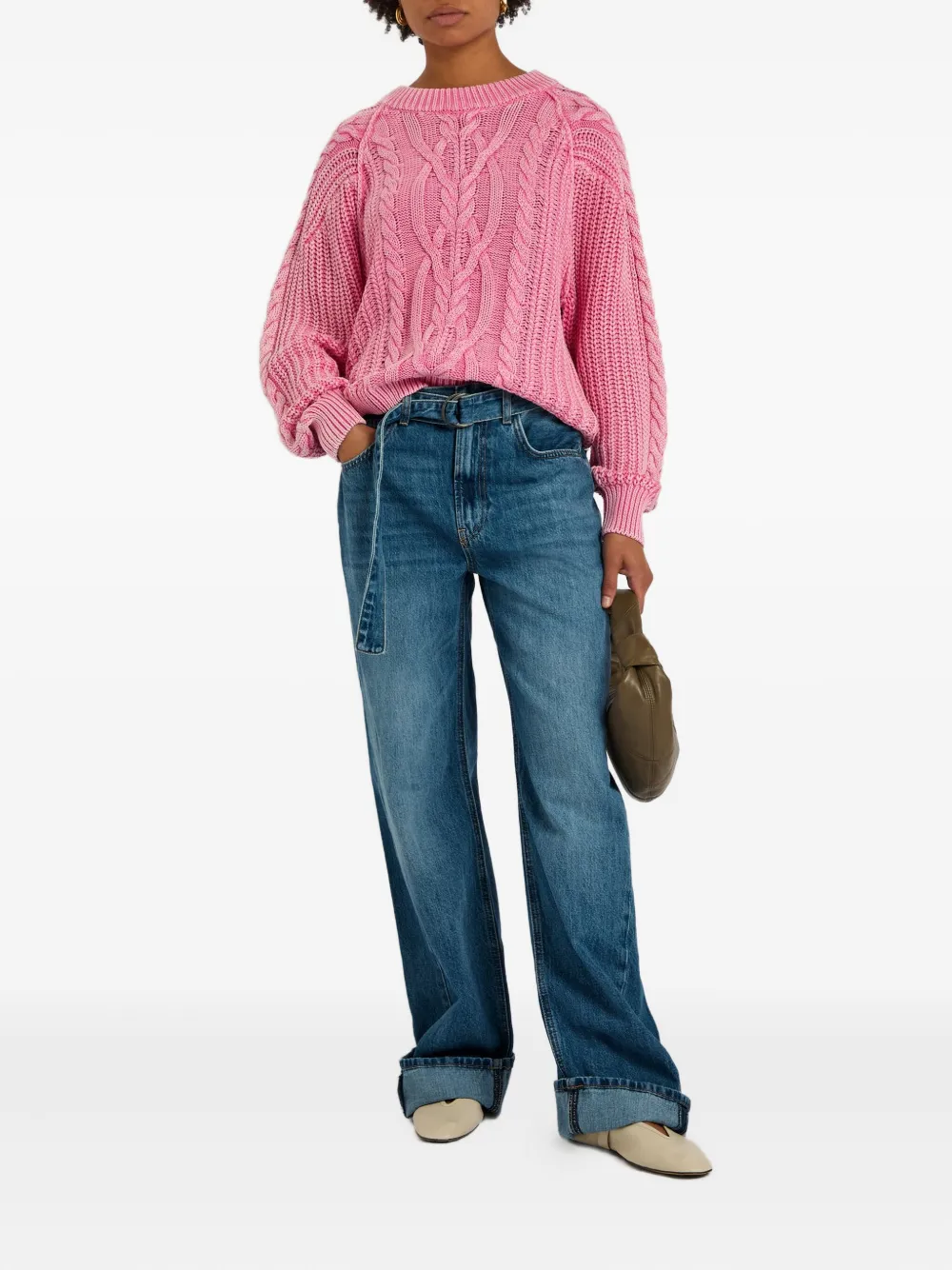 Free People East Bay jeans met cuffs - Blauw