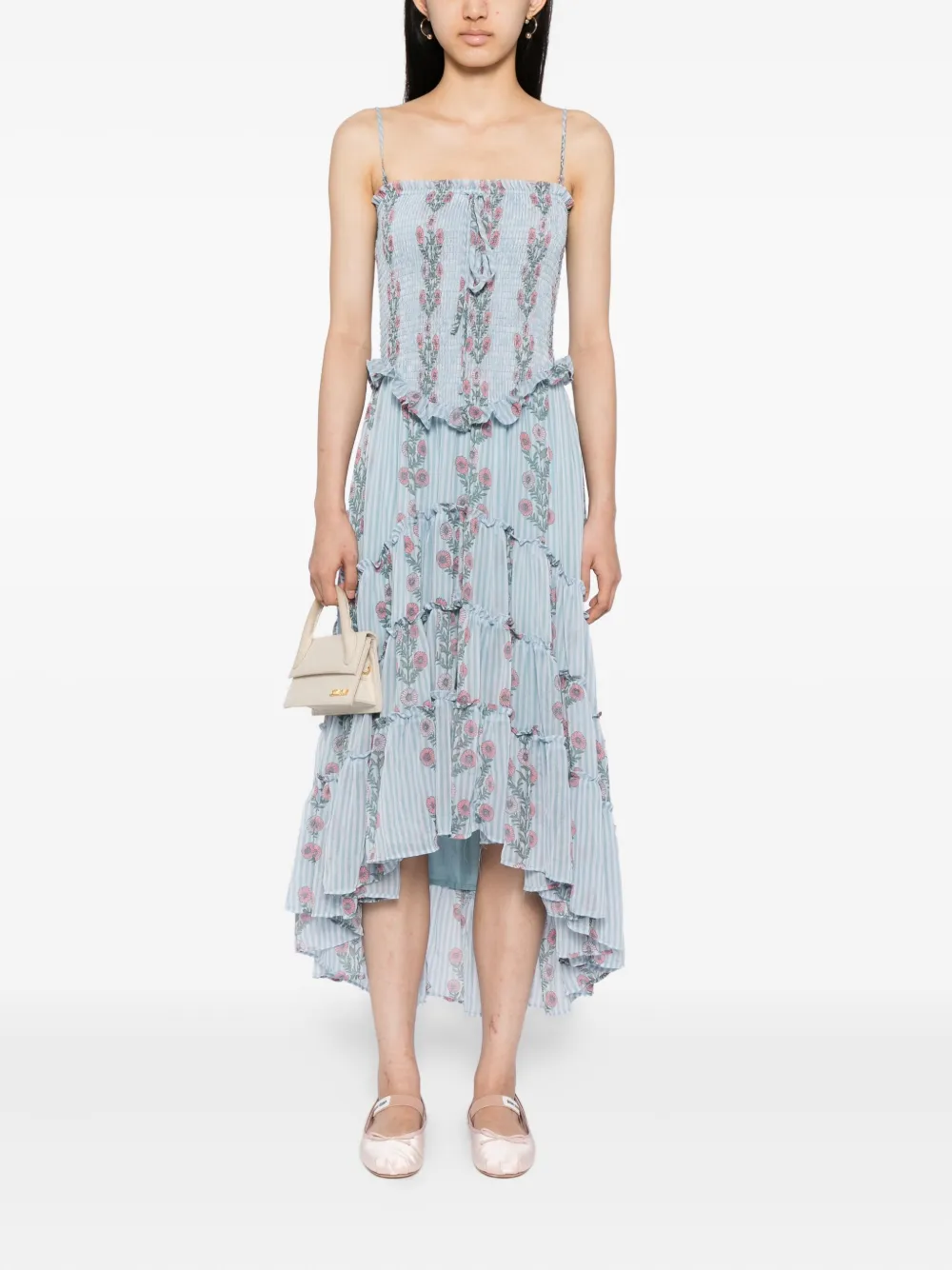 Free People Alejandra midi-jurk - Blauw
