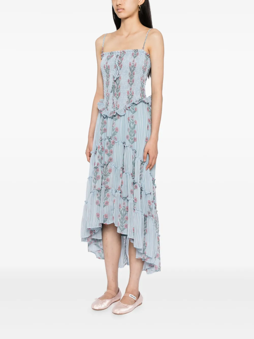 Free People Alejandra Midi Dress | Blue | FARFETCH NO