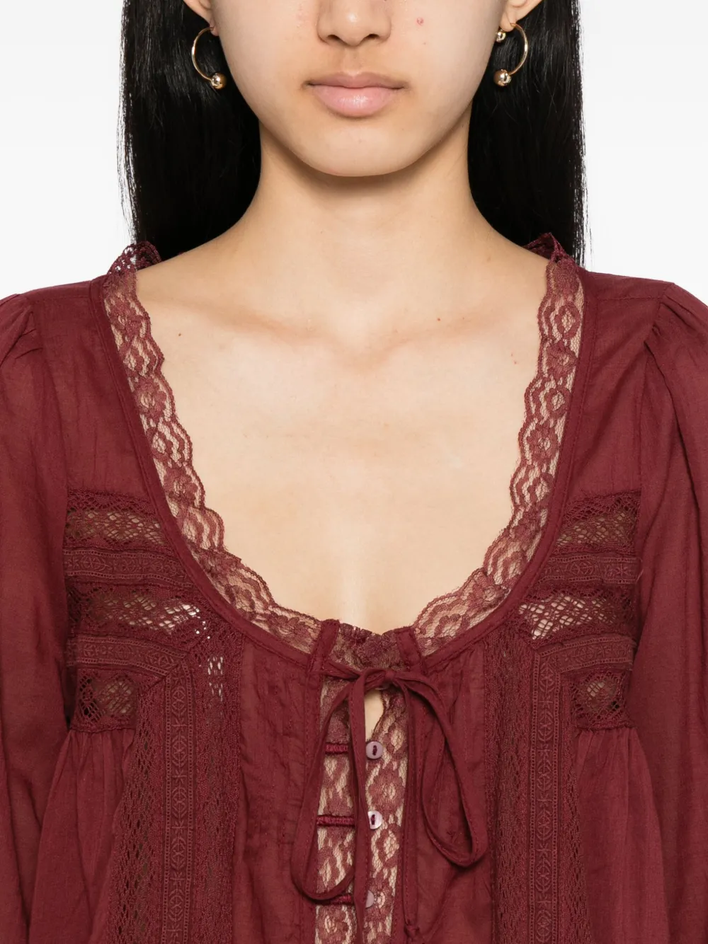 Free People Evermore blouse Rood