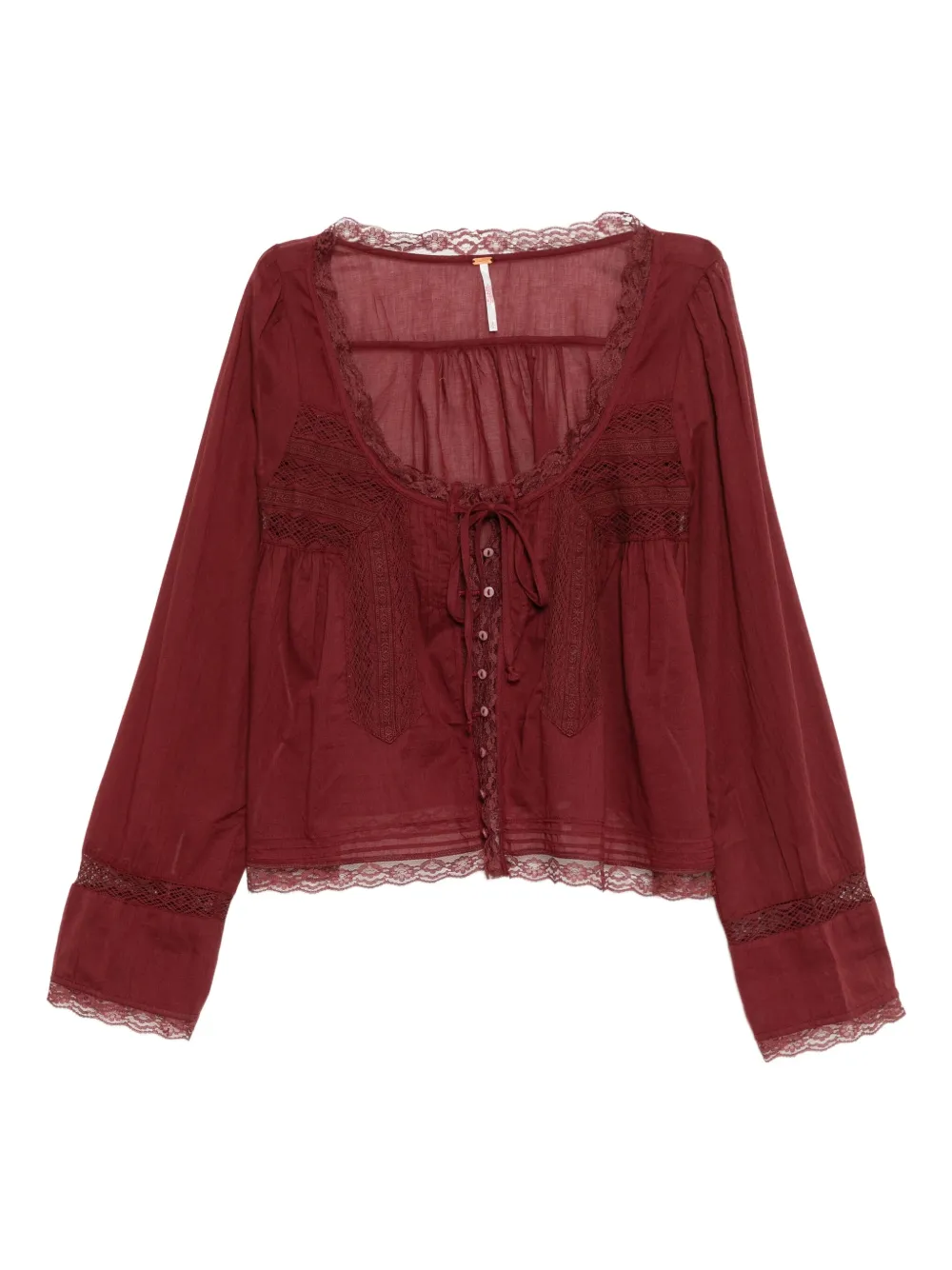 Free People Blusa Evermore - Rosso