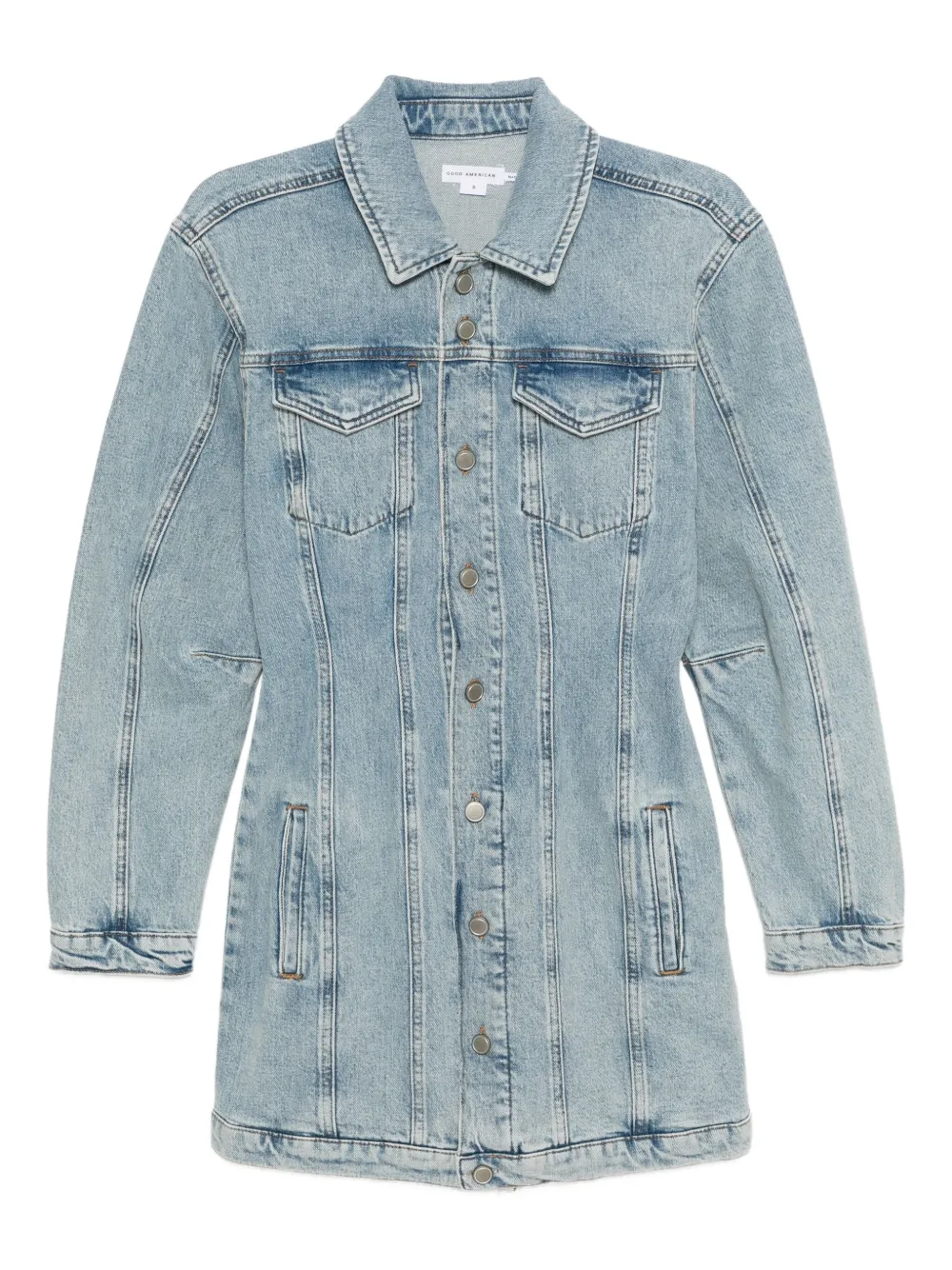 Good American barrel long-sleeved mini dress - Blu