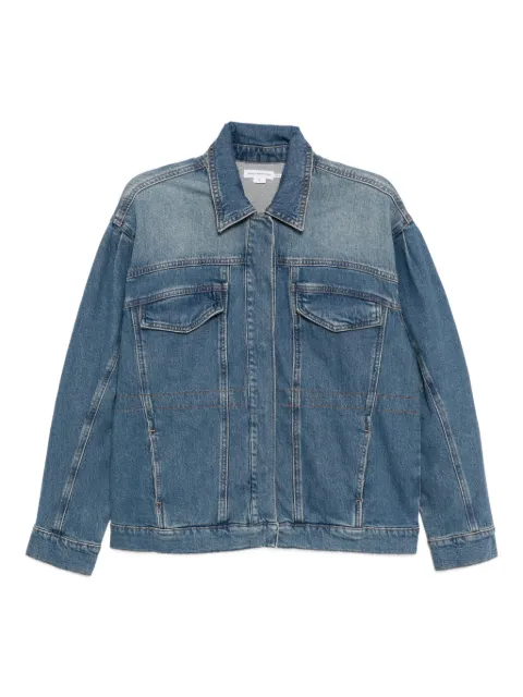 Good American barrel-sleeve denim jacket