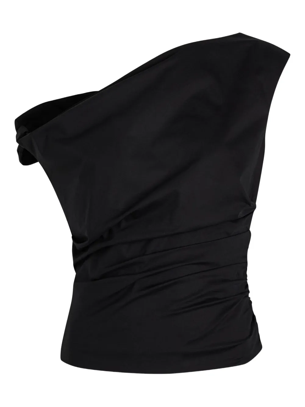 Good American off-shoulder poplin blouse - Nero