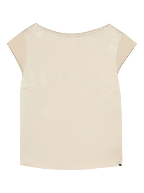 Herno short-sleeves crepe top