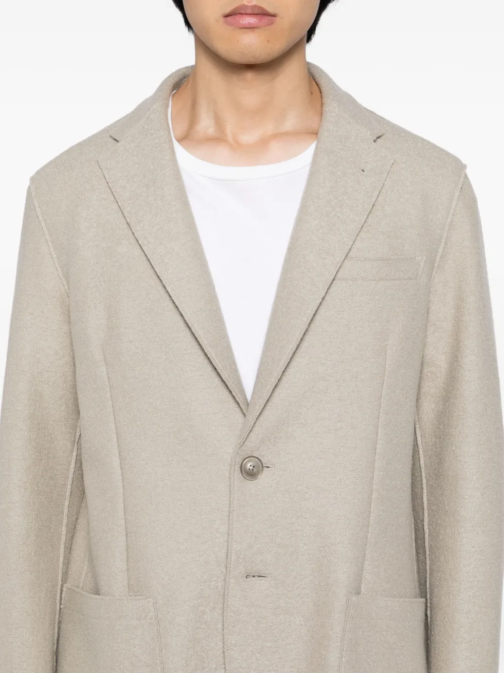 Herno Wool Blazer In Neutral
