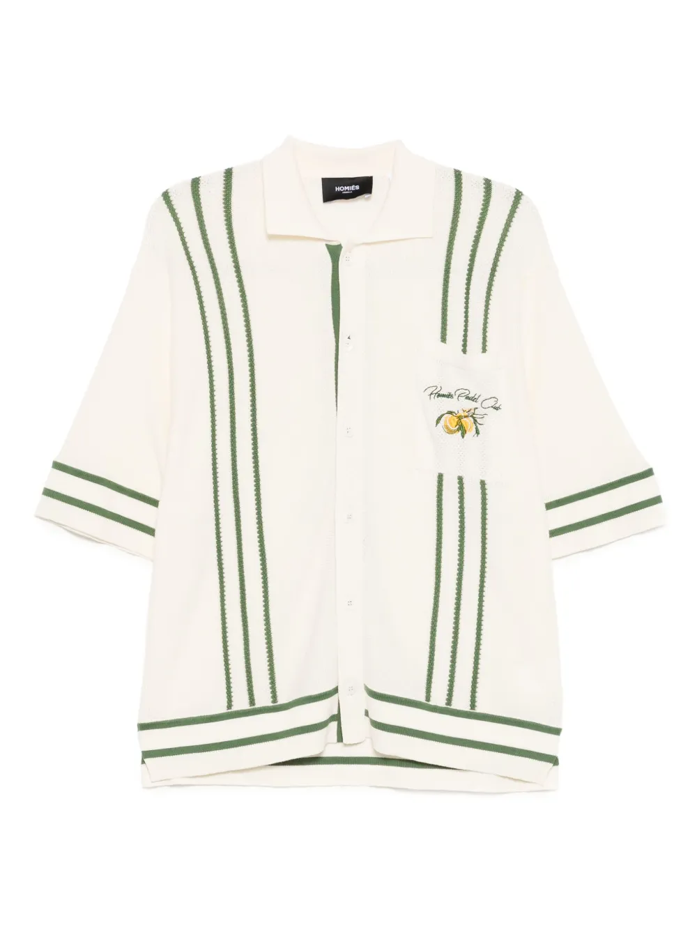 HOMIES MARBELLA logo-embroidered knitted shirt - Neutrals