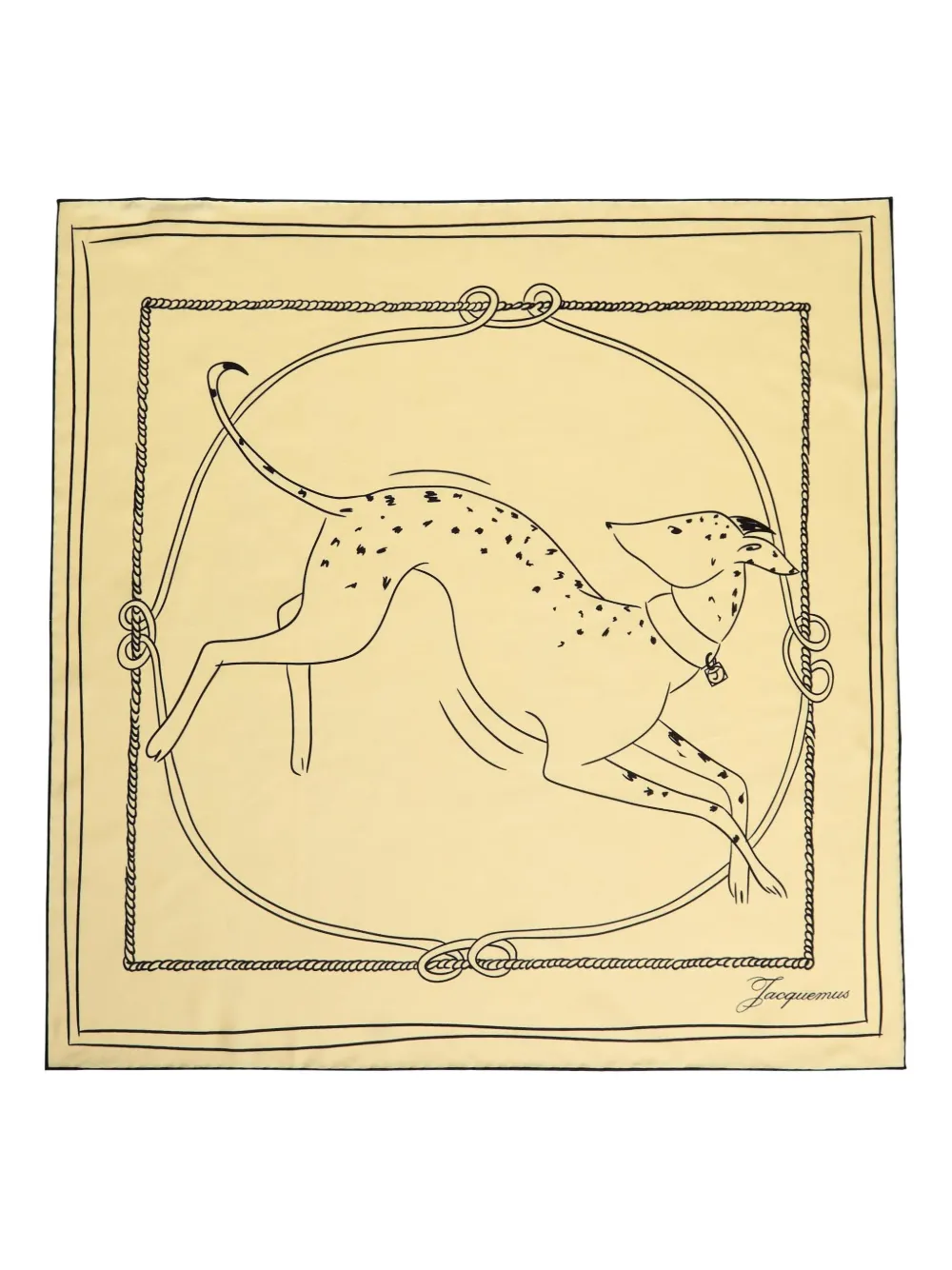 Jacquemus Dalmatian dog print scarf | Yellow | Image 1