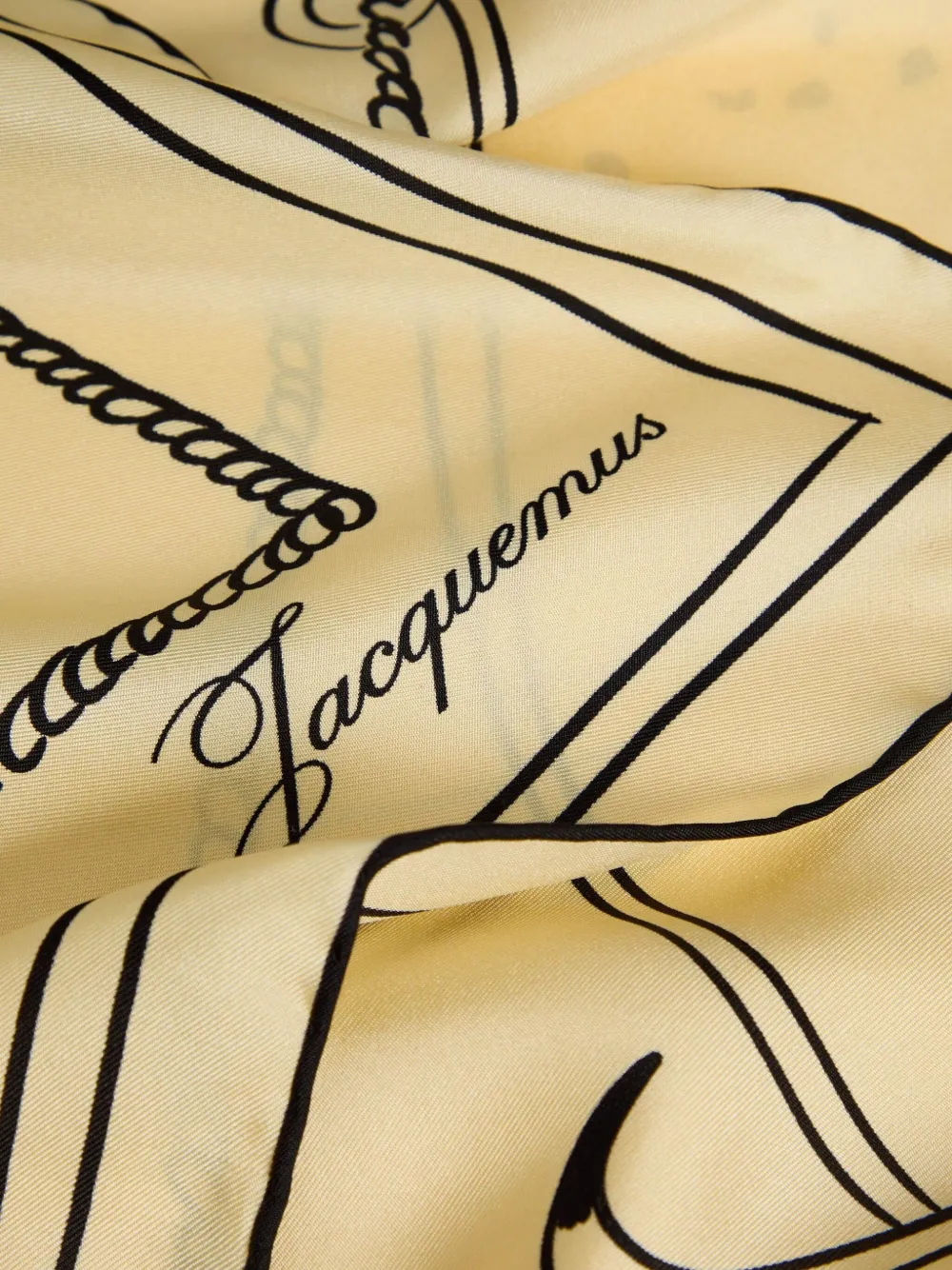 Jacquemus Sjaal met dalmatiërhond-print - Geel