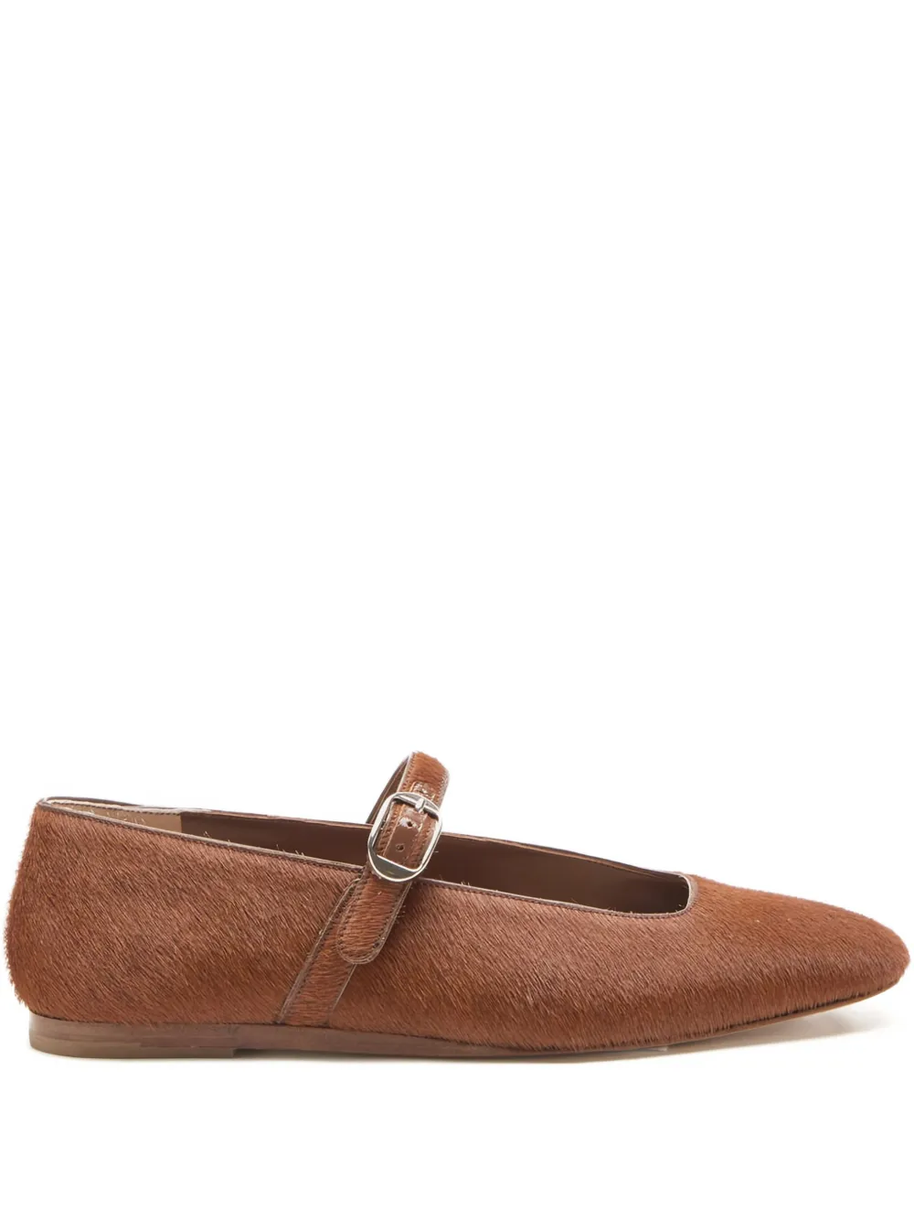 Le Monde Beryl Mary Jane Pony Hair Buckle Ballet Flats In Animal Print