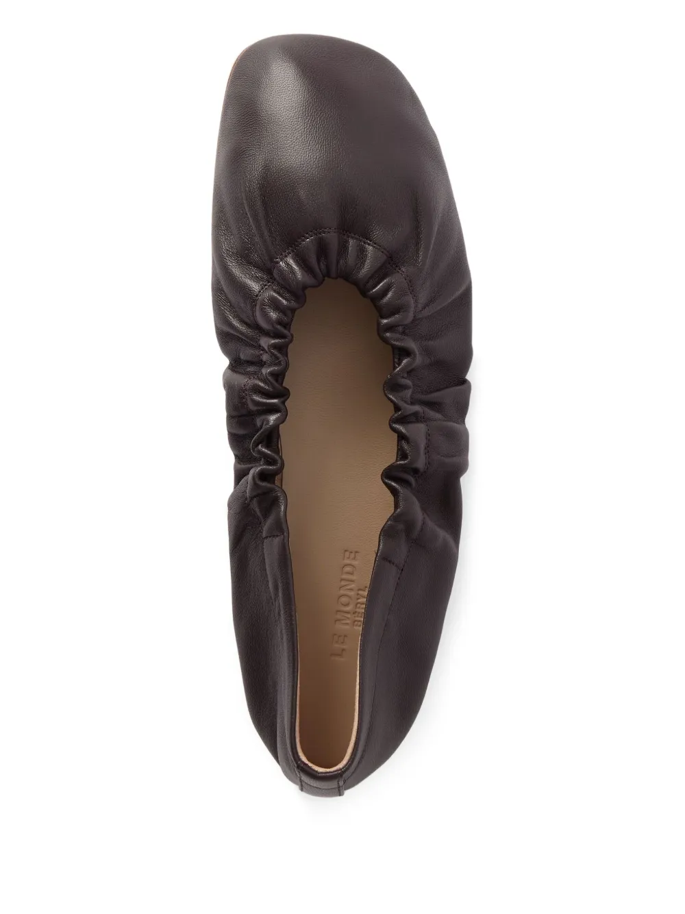Le Monde Beryl Mica ballerina's met ruches Bruin