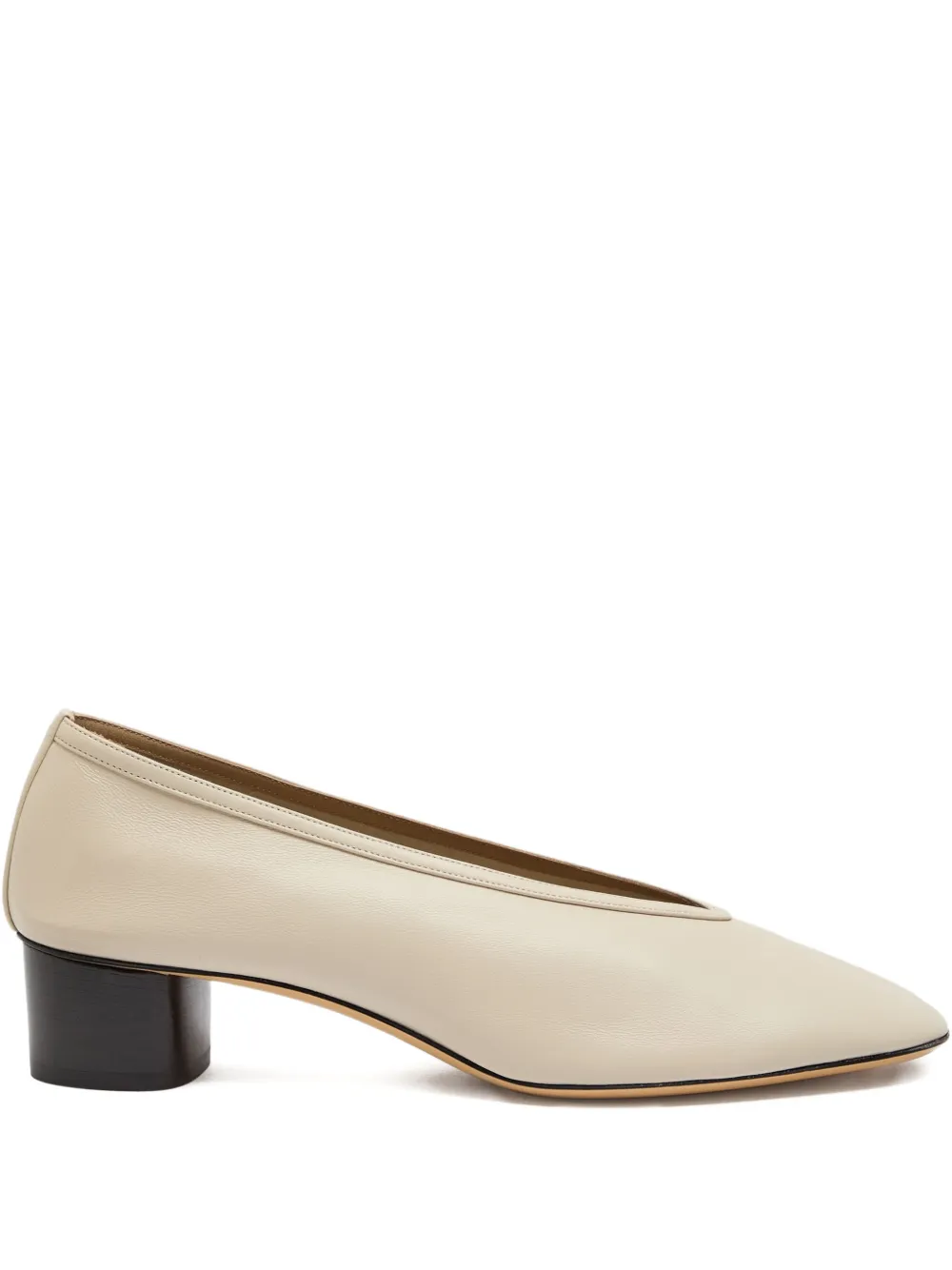 Le Monde Beryl Luna block-heel pumps Beige