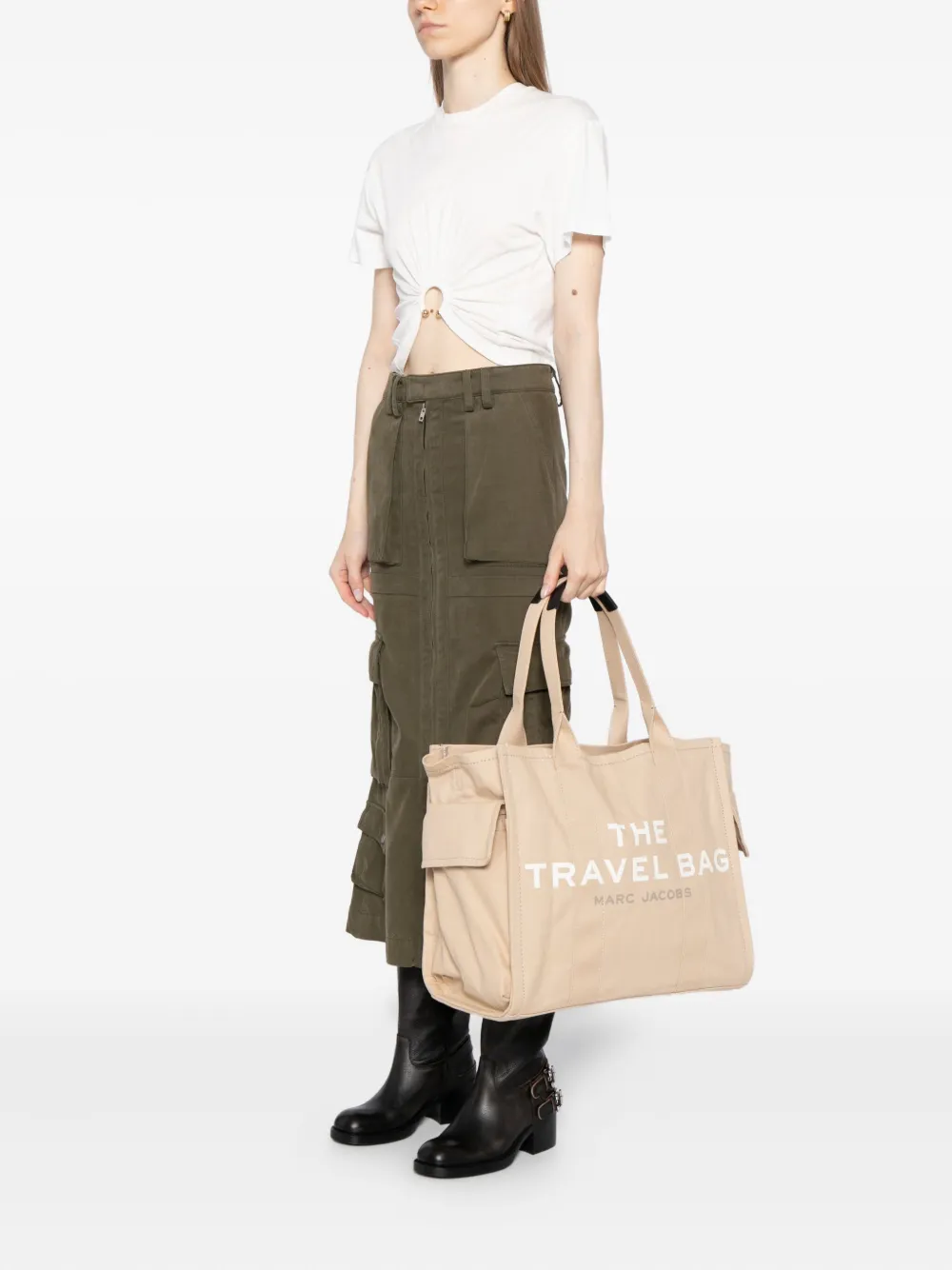 Marc Jacobs Grote shopper met logoprint - Beige