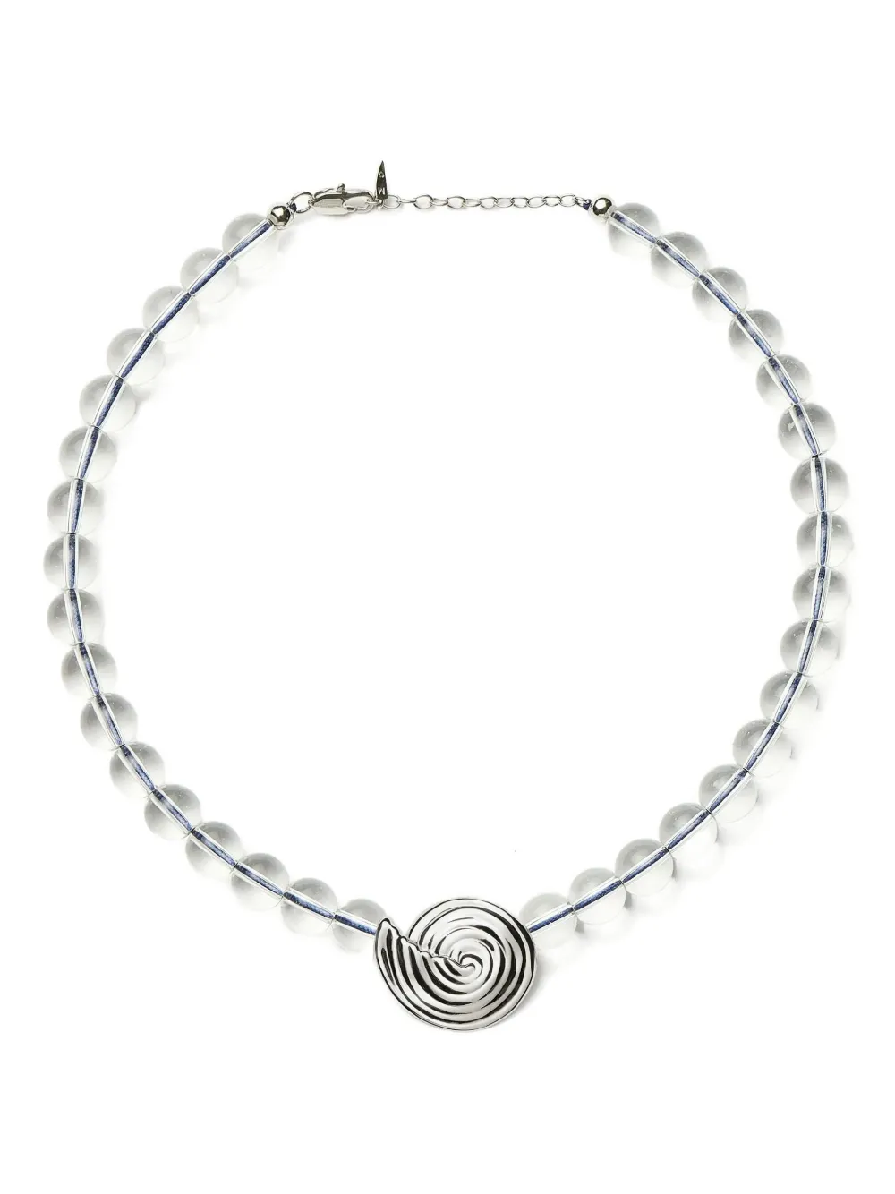 Missoma spiral-pendant beaded necklace | Silver | Image 1