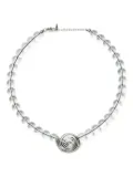 Missoma spiral-pendant beaded necklace - Silver