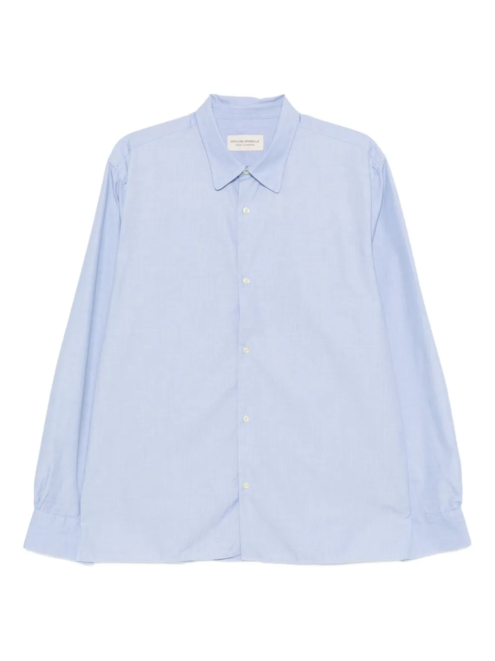Officine Generale cotton long-sleeved shirt | Blue | Image 1
