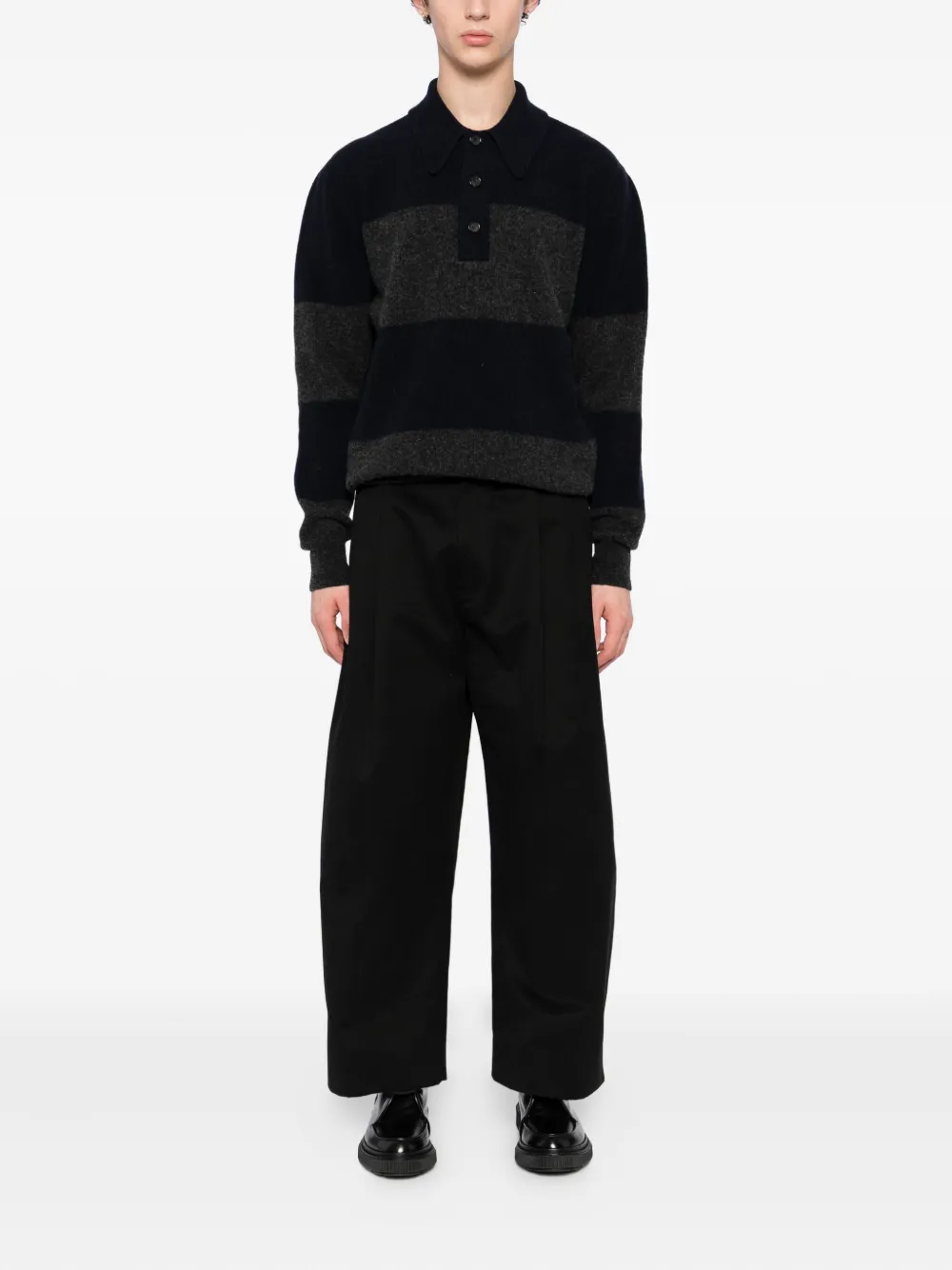 Oliver Spencer Gestreepte polotrui - Blauw