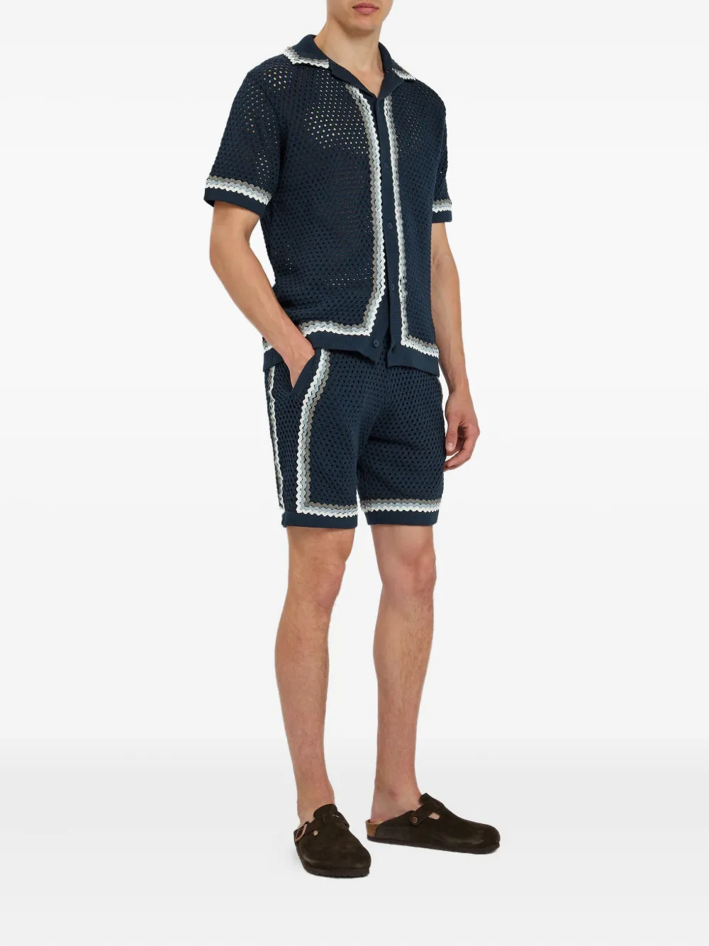 RAITH Marconi gebreide shorts - Blauw