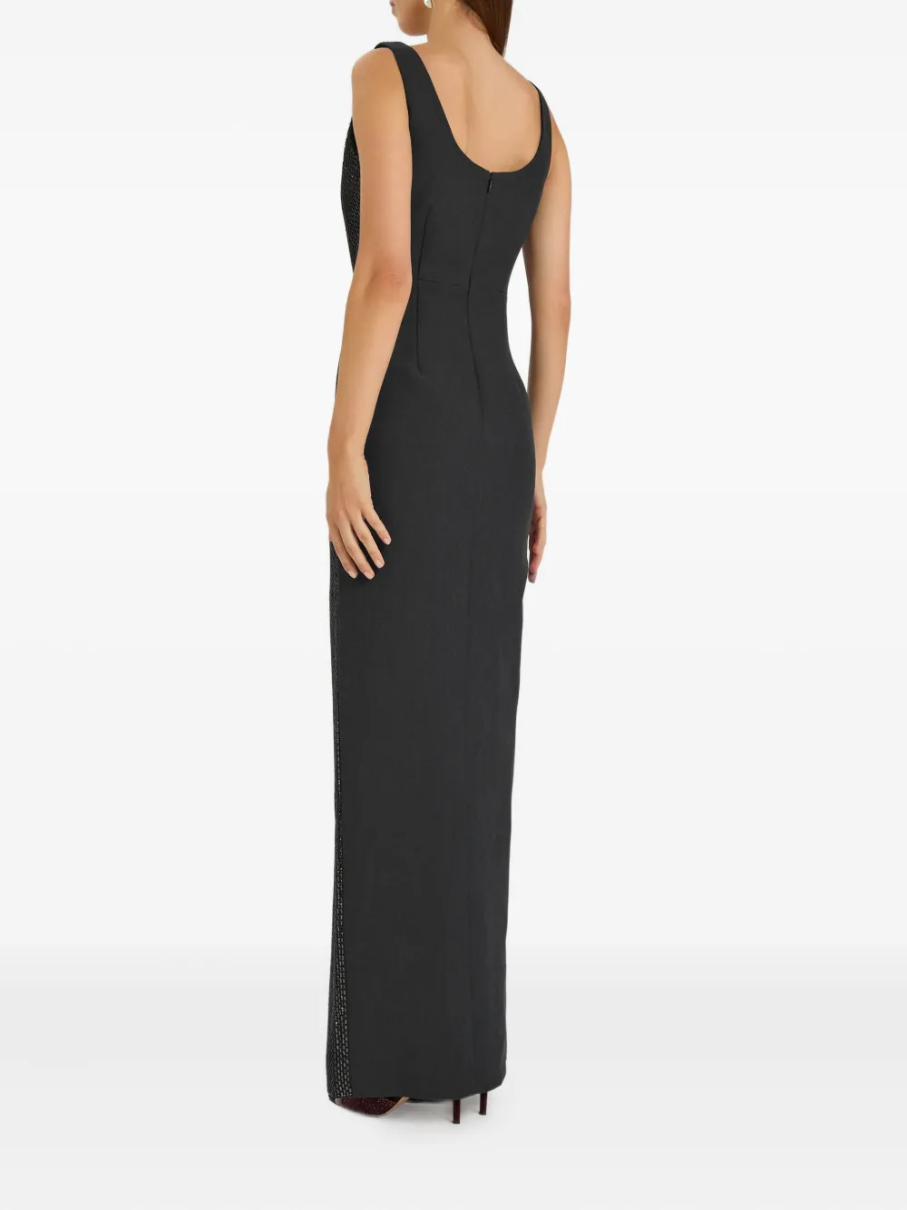 Roland Mouret Maxi-avondjurk met V-hals Grijs