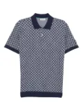 SANDBANKS jacquard-monogram polo shirt - Blue