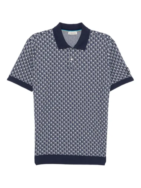 SANDBANKS jacquard-monogram polo shirt
