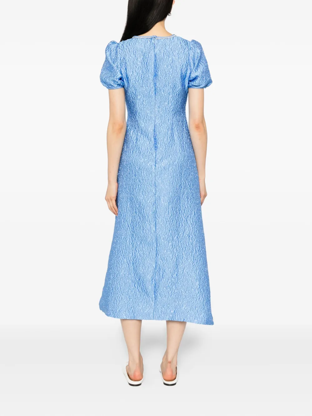 Sister Jane Dream Reef midi-jurk met jacquard Blauw